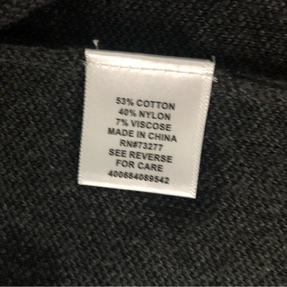 COPY - Elle Gray Black Polka Dot Open Front Cardigan Women Size XL - Picture 4 of 6